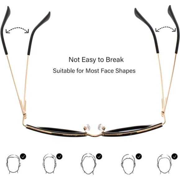 FAA\'N 2024 Retro Big Frame Cat Eye Polarized Sunglasses Women with Spring Hinge main image 4